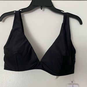 Rip curl, black bikini top, large